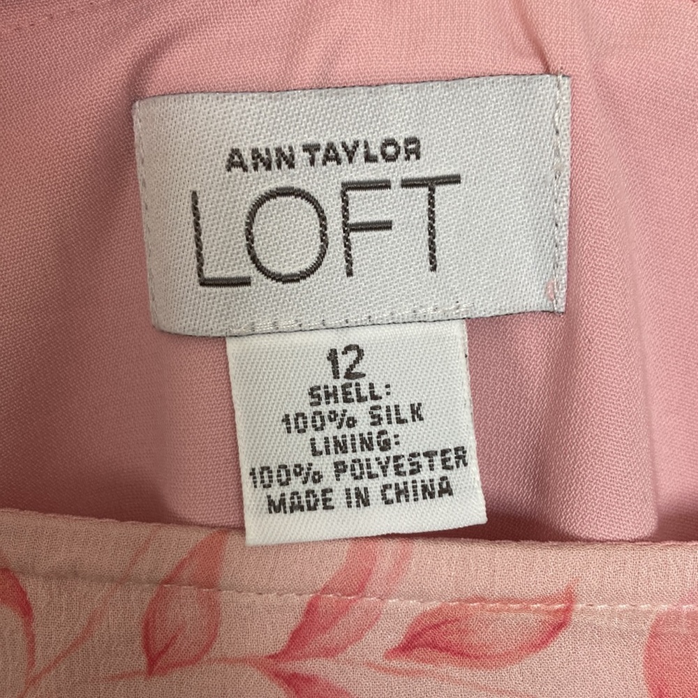 Vintage LOFT pink silk skirt - Picture 2 of 5